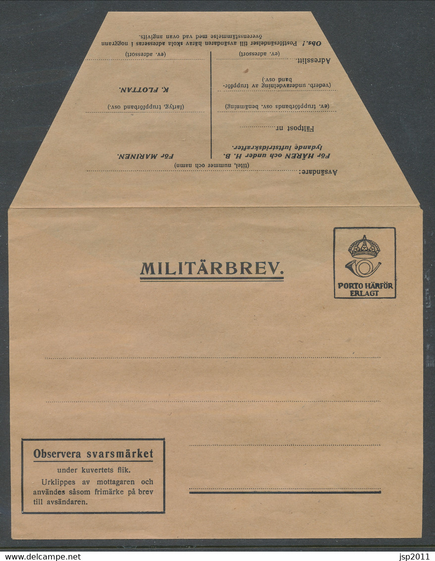 M 1b. Envelop With Replay Stamp. Small National Coat Of Arms. . MNH (**) See Description And Scans - Militaires