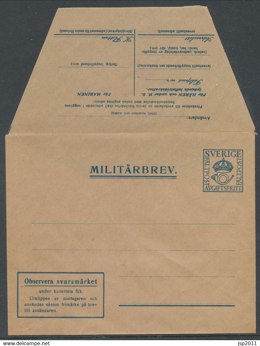 M 2a. Envelop With Replay Stamp. Small National Coat Of Arms. . MNH (**) See Description And Scans - Militares
