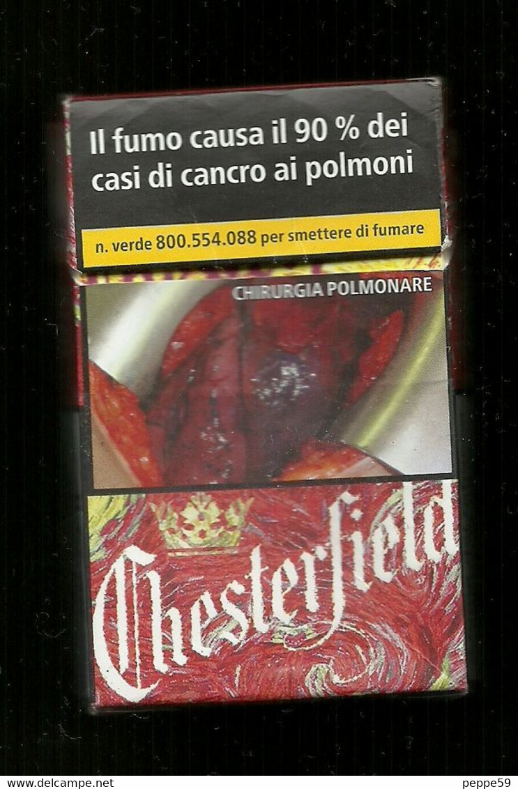 Tabacco Pacchetto Di Sigarette Italia - Chesterfield Red N.3 Da 20 Pezzi - Vuoto - Etuis à Cigarettes Vides