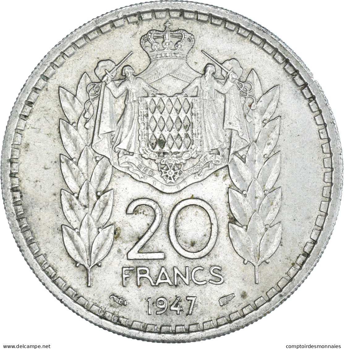 Monnaie, Monaco, Louis II, 20 Francs, Vingt, 1947, TTB+, Cupro-nickel - 1922-1949 Louis II