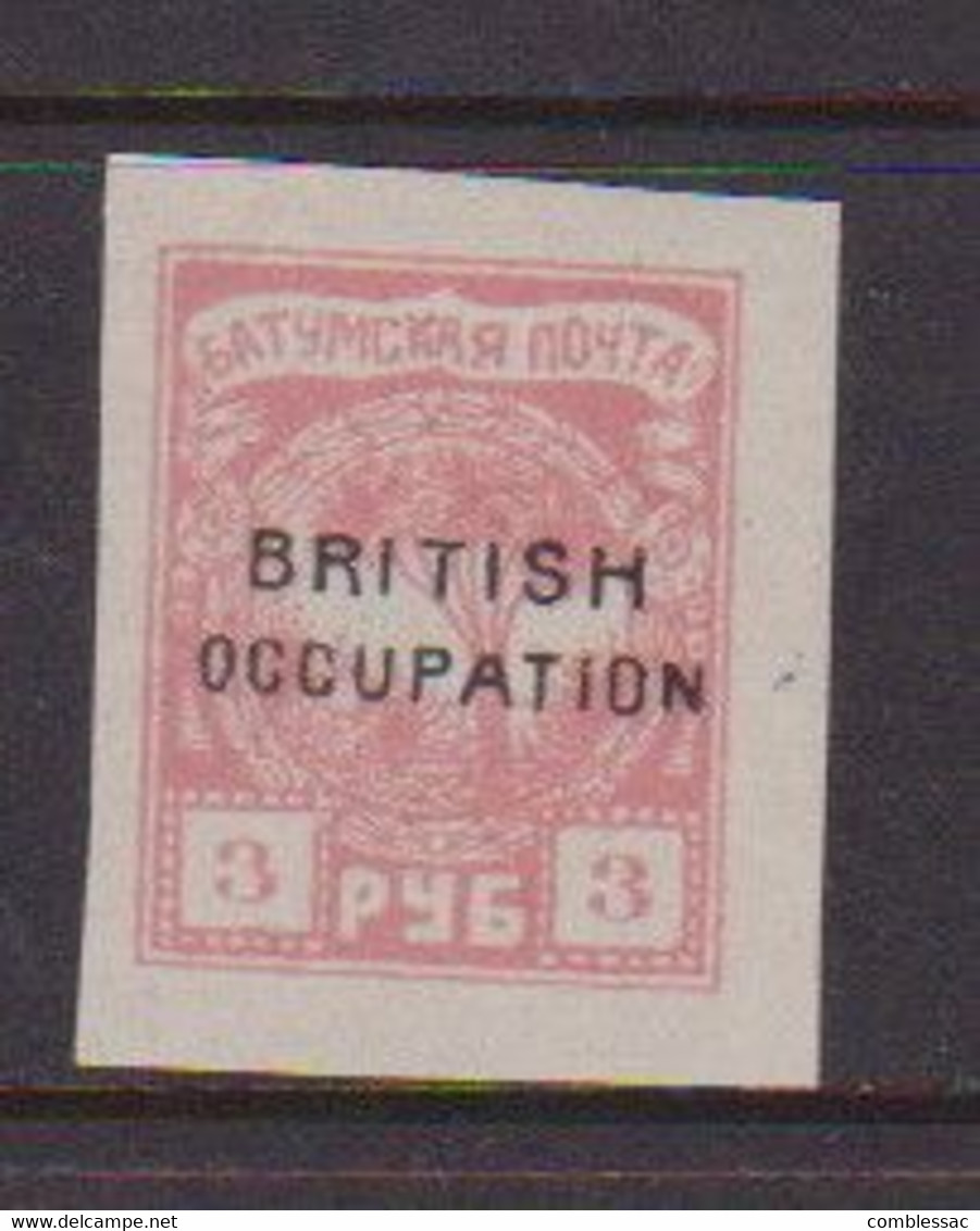 BATUM    1920    Opt  BRITISH  OCCUPATION    3r  Pink    MH - Batum (1919-1920)