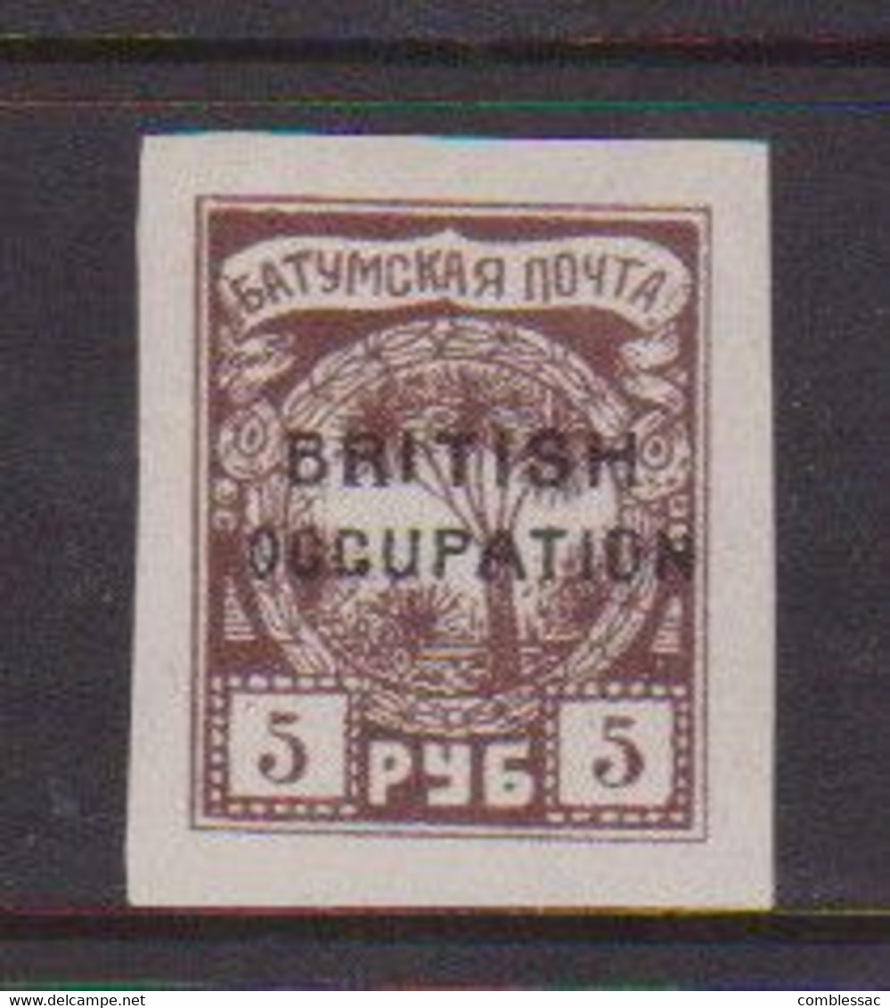 BATUM    1920    Opt  BRITISH  OCCUPATION    5r  Black    MH - Batum (1919-1920)