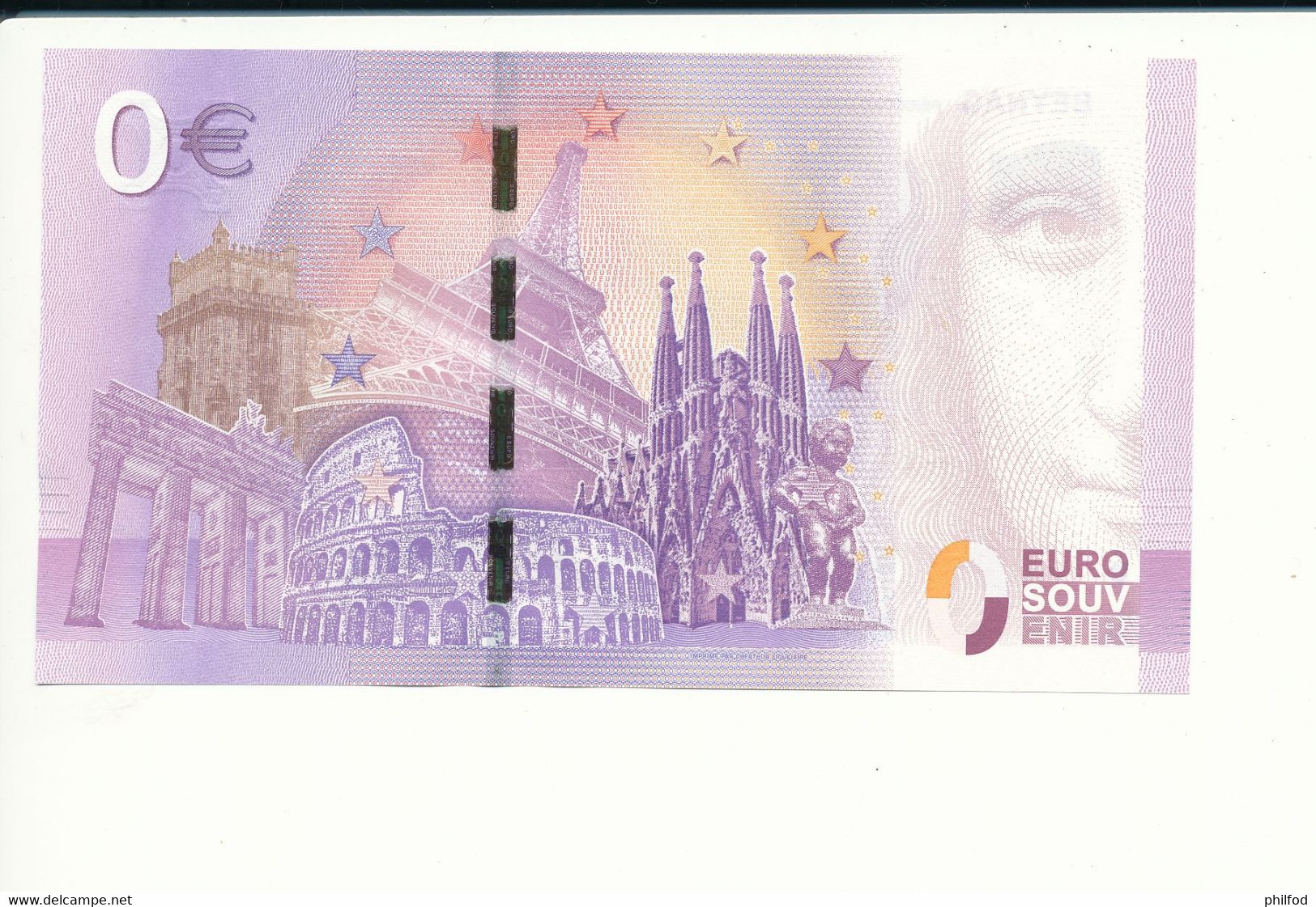 Billet Souvenir - 0 Euro - UELW - 2017- 1 - BEYNAC PERIGORD NOIR - N° 153 - Billet épuisé - Mezclas - Billetes