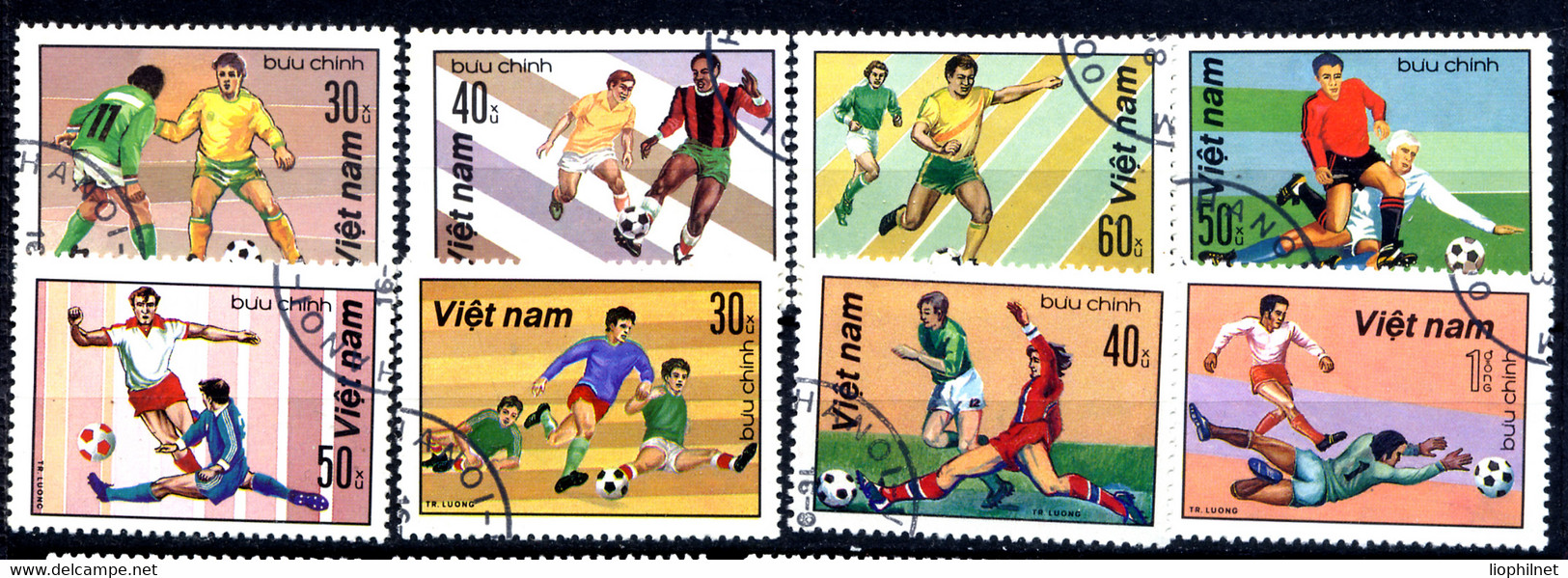 VIETNAM, VIET-NAM 1982, Yv. 323/30, Football, Actions De Jeu, 8 Valeurs, Oblitérés / Used. R066 - Used Stamps