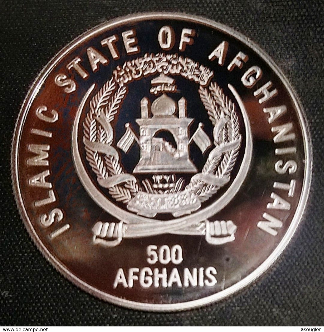 Afghanistan 500 AFGHANIS 1995 SILVER PROOF 50th Anniversary United Nations  "free Shipping Via Registered Air Mail" - Afghanistan