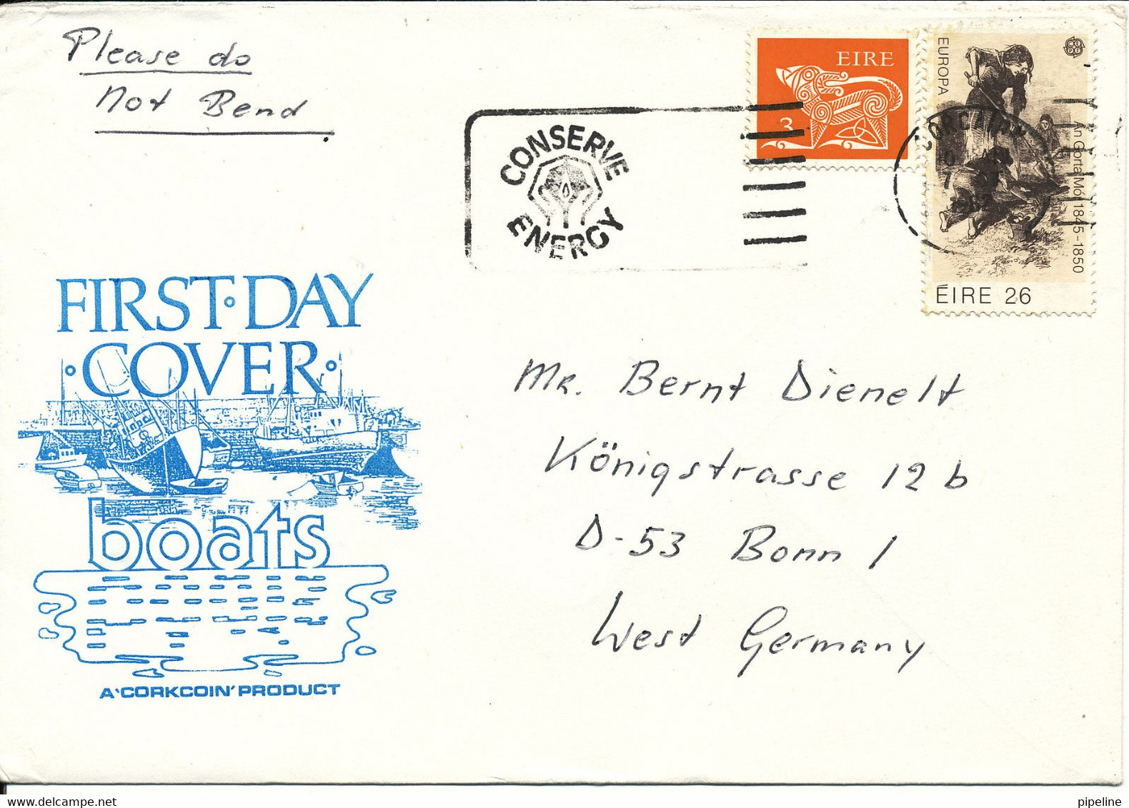 Ireland Cover Sent To Germany 7-10-1982 - Briefe U. Dokumente