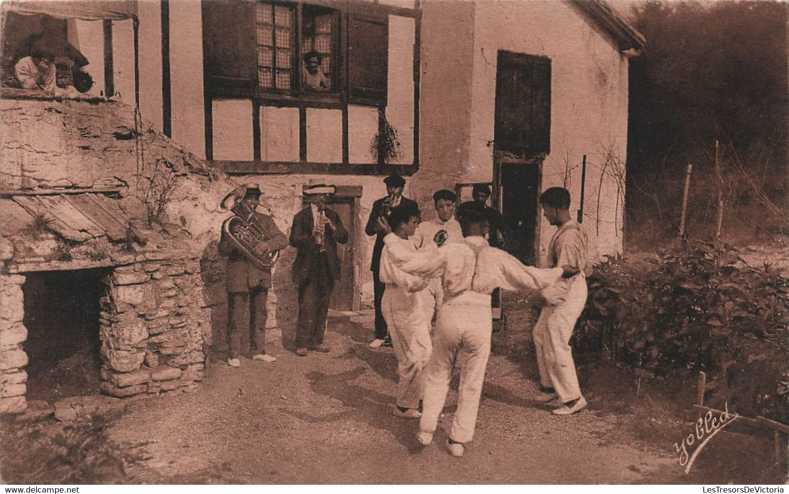 CPA Guéthary - Pays Basque - Danseurs Basques - Danse Du Fandago - Dans