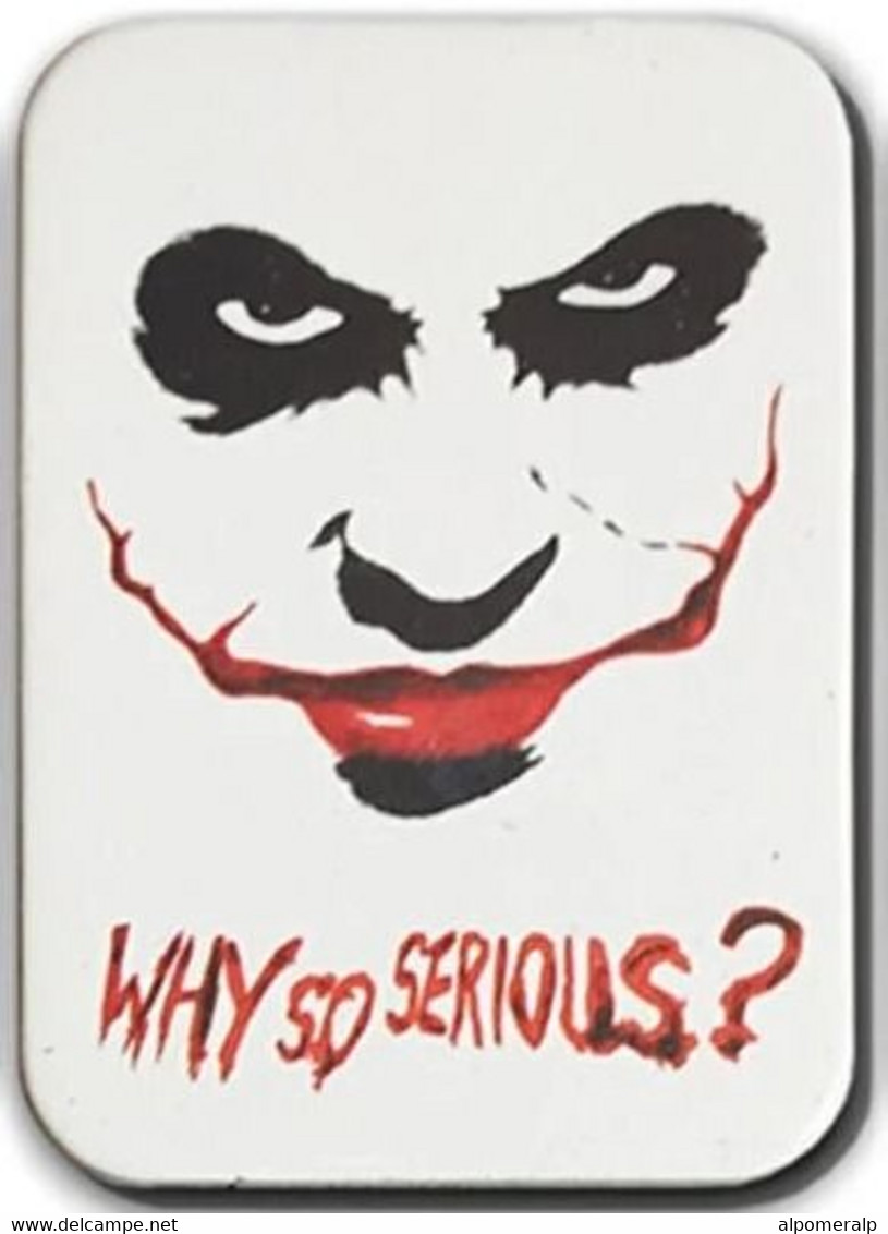 Movie Magnet, Joker "Why So Serious?" 4,5 X 6,5 Cm, Thickness 3mm - Other & Unclassified