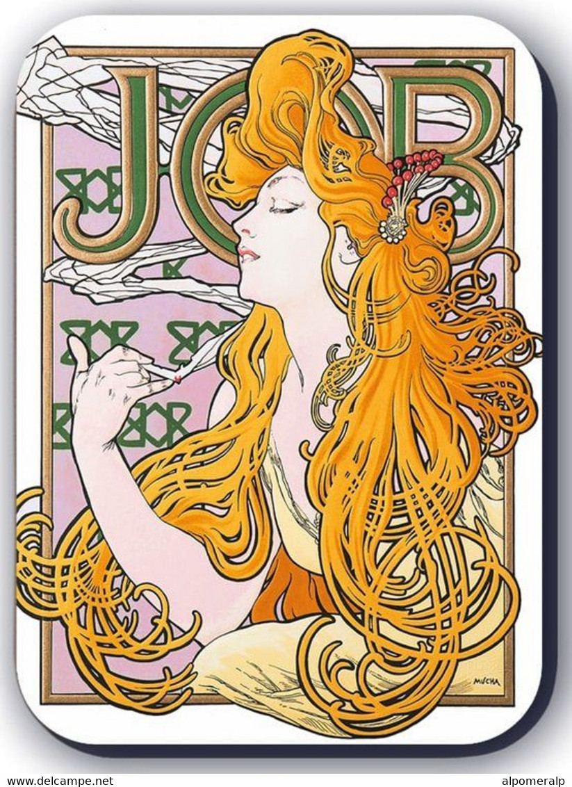 Retro Magnet, Retro Poster Art By Alfons Mucha, 5 X 7cm, Thickness 3mm - Other & Unclassified