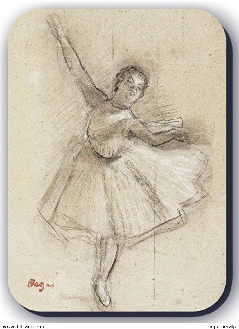 Magnet, Esquisses D'Edgar Degas, Ballerine, 5 X 7cm, Thickness 3mm - Autres & Non Classés