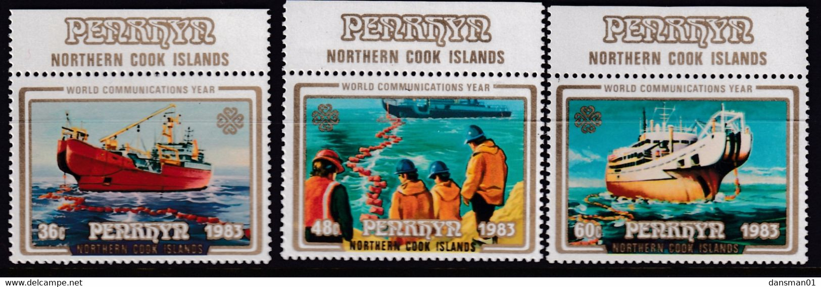Penrhyn 1983 World Communication Sc 228-30 Mint Never Hinged - Penrhyn