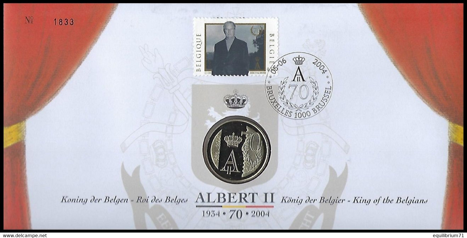 NUMISLETTER 3289° - Le Roi Albert II 70ans/De Koning Albert II 70jaar/König Albert II 70 Jahre/King Albert II 70 Years - Numisletters