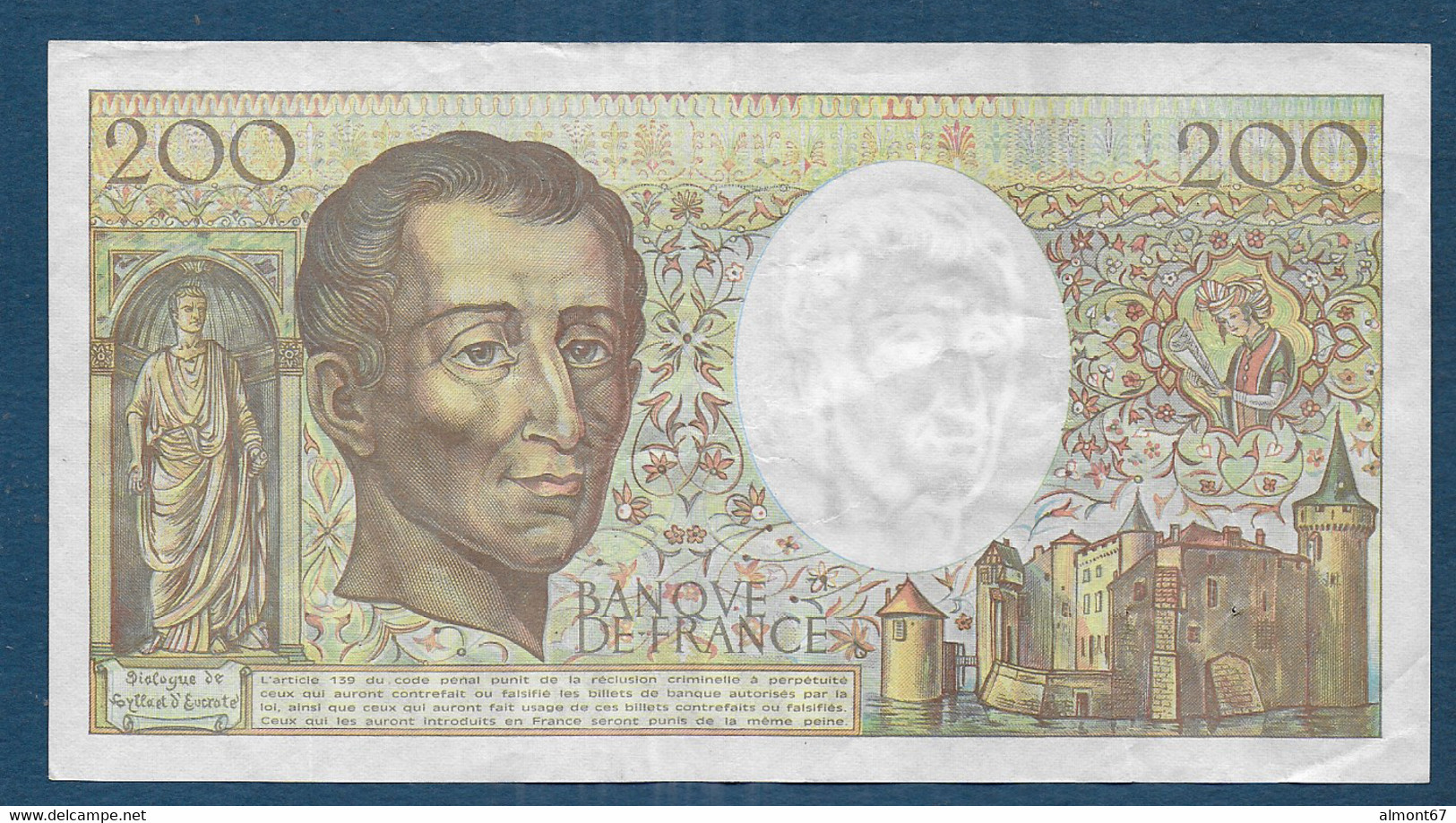 France - 200 Francs MONTESQUIEU  1992 - 200 F 1981-1994 ''Montesquieu''
