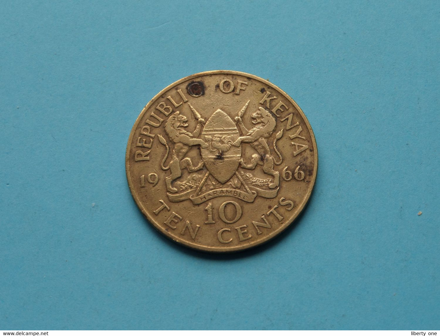 10 Cents 1966 > Kenya > KM 2 ( Uncleaned Coins / For Grade, Please See SCANS ) ! - Kenya