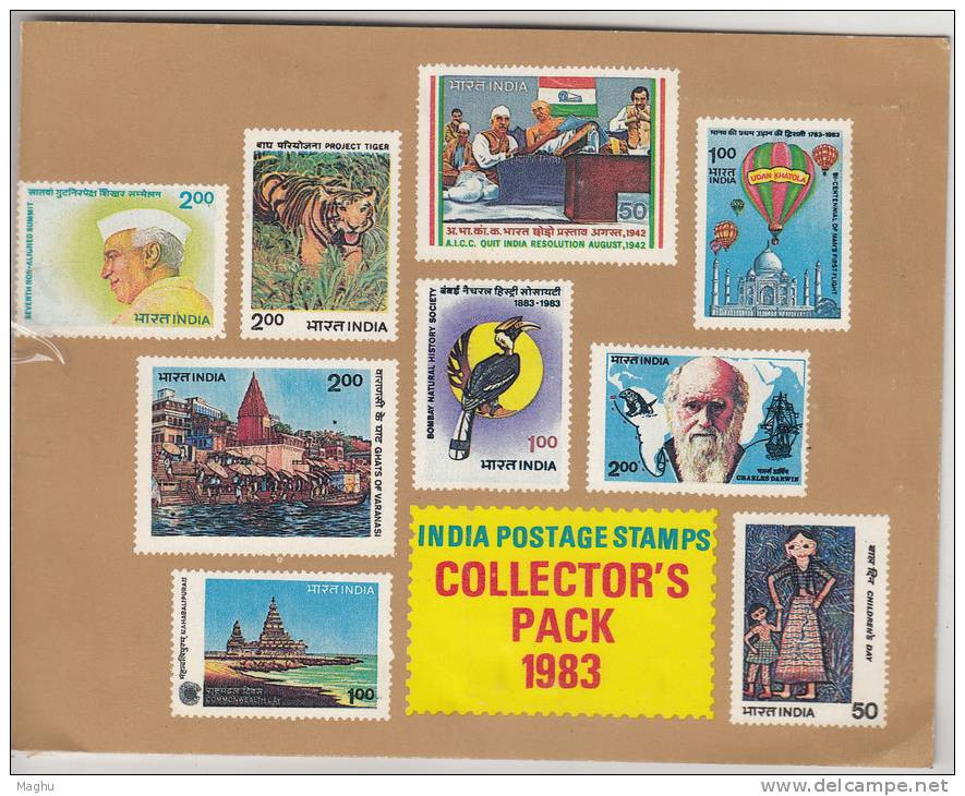 India MNH 1983, Post Office / Department Collectors Year Pack (Without 1 Item Charles Darwin) - Volledig Jaar