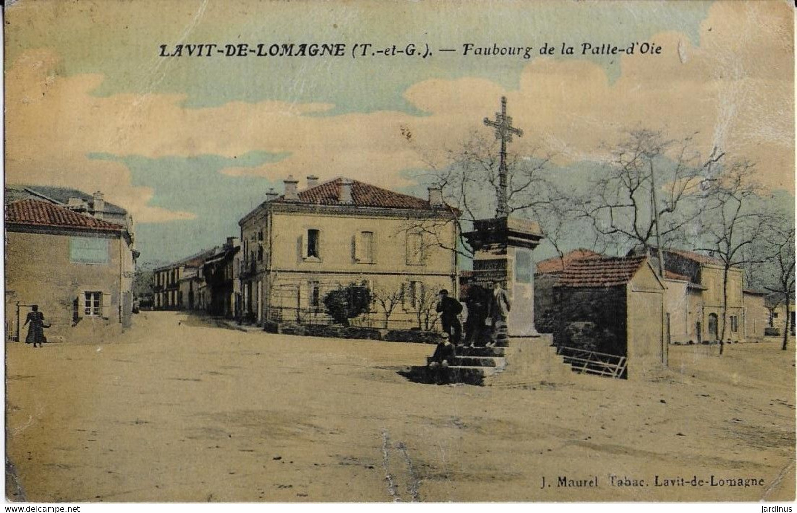 LAVIT DE LOMAGNE (T. Et G.) Faubourg De La Patte D'Oie- Carte Colorisée - Lavit
