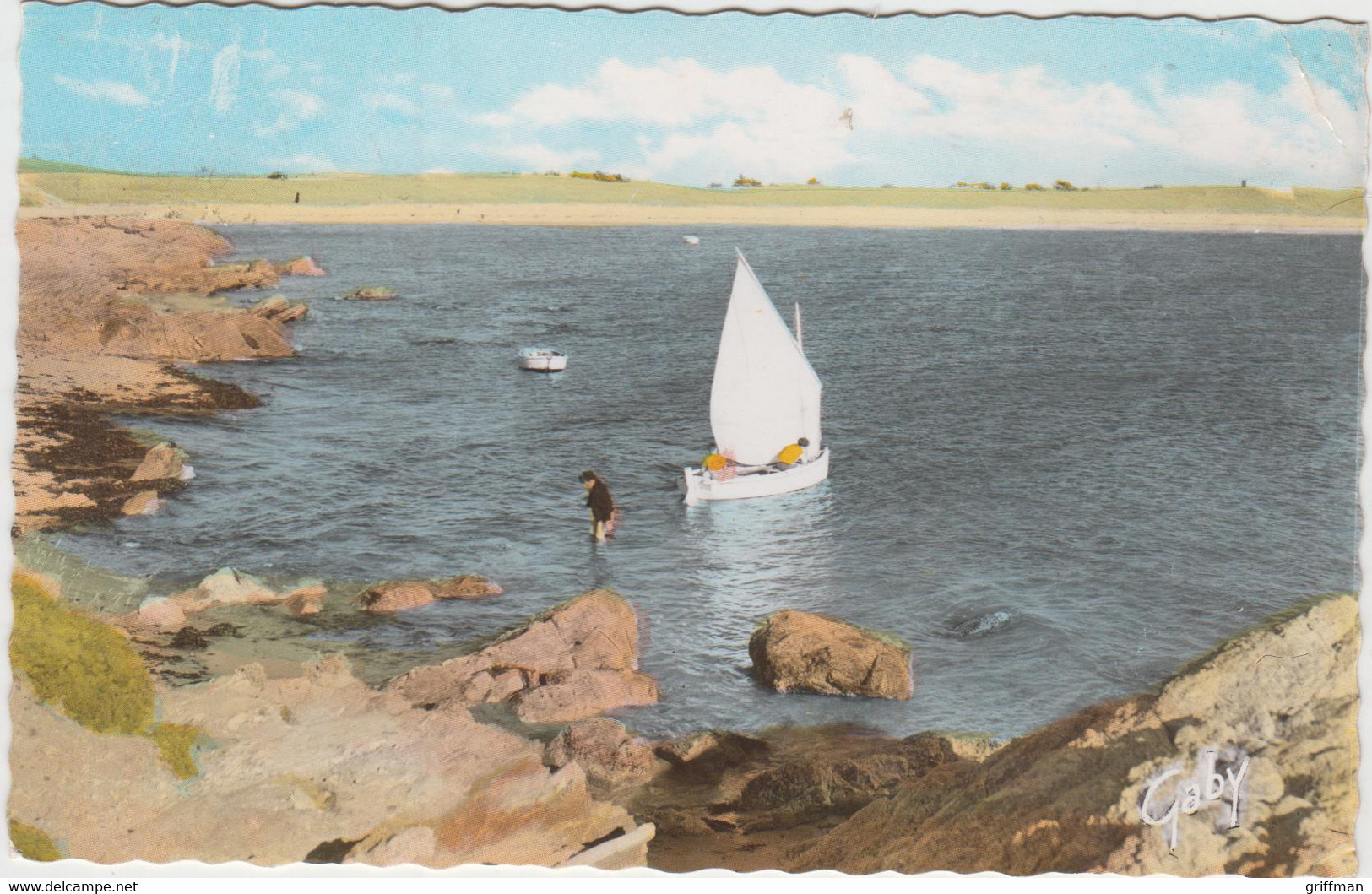 ILE DE NOIRMOUTIER L'HERBAUDIERE LES ROCHERS ET LA PLAGE DE LUZERONDE 1958 CPSM 9X14 TBE - Noirmoutier