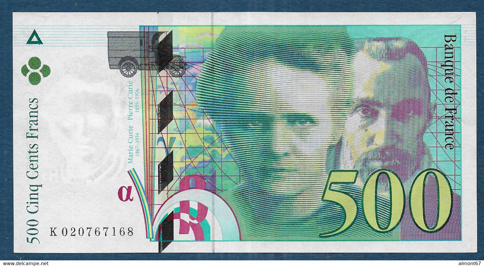 France - 500 Francs CURIE  1994  SPL - 500 F 1994-2000 ''Pierre Et Marie Curie''