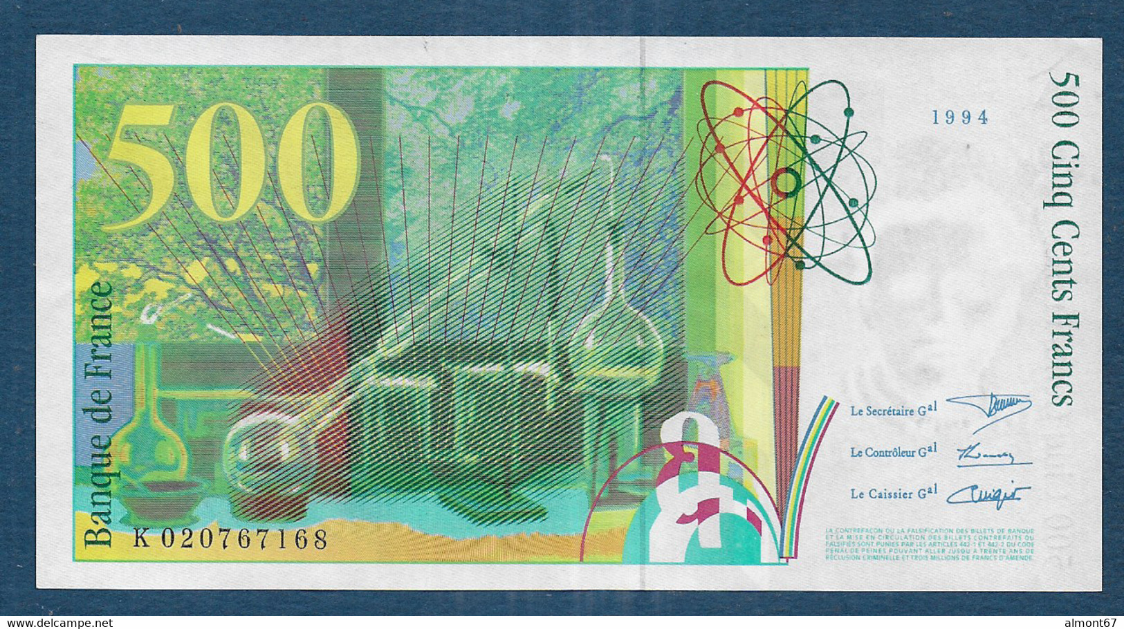 France - 500 Francs CURIE  1994  SPL - 500 F 1994-2000 ''Pierre Et Marie Curie''