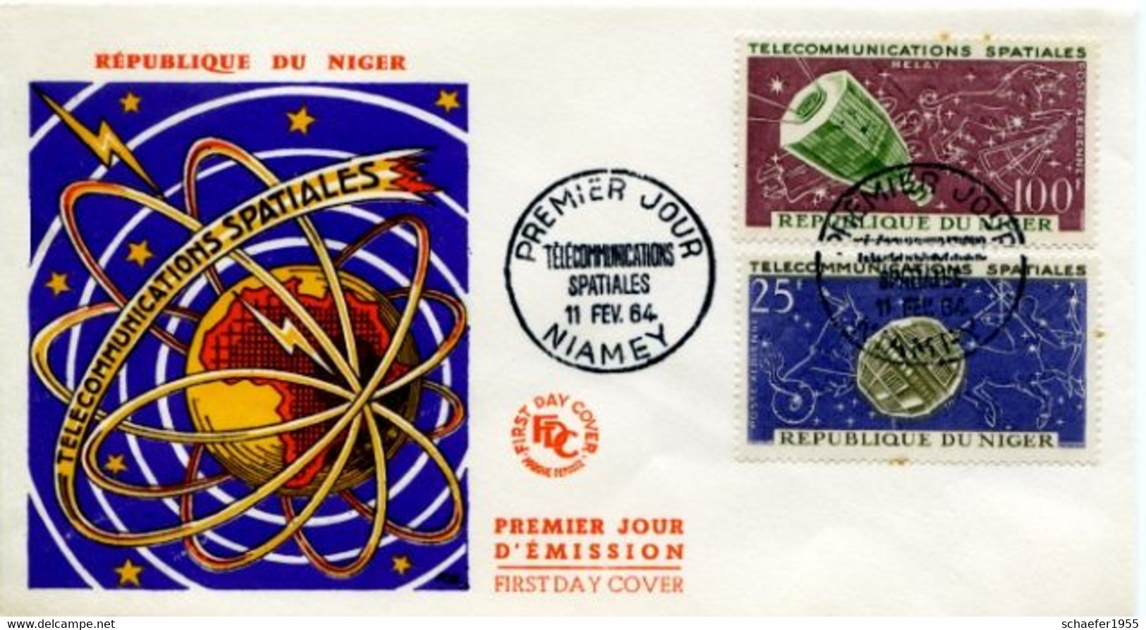 Niger, Nigeria 1964 FDC + Stamps Telecommunication - Afrique