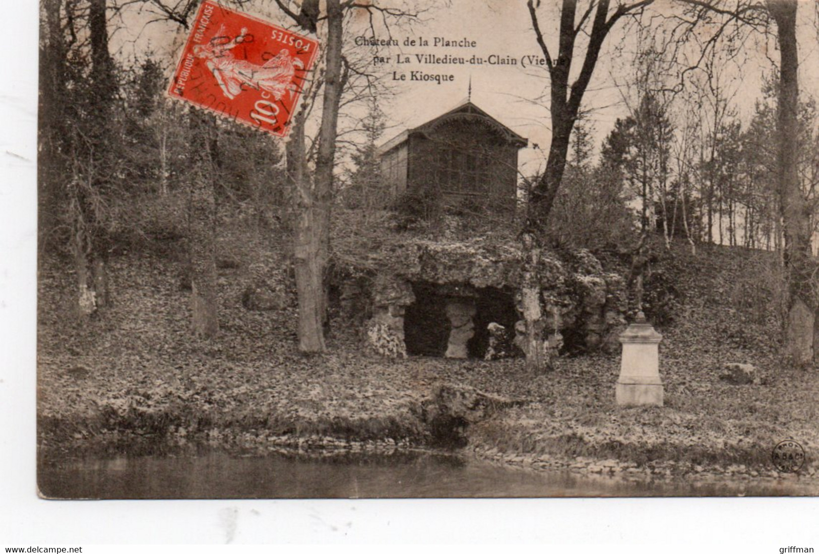 LA VILLEDIEU DU CLAIN CHATEAU DE LA PLANCHE LE KIOSQUE 1912 TBE - La Villedieu Du Clain