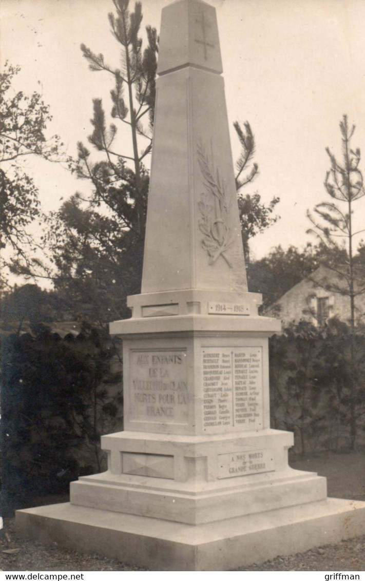 LA VILLEDIEU DU CLAIN PHOTO CARTE MONUMENT AUX MORTS TBE - La Villedieu Du Clain