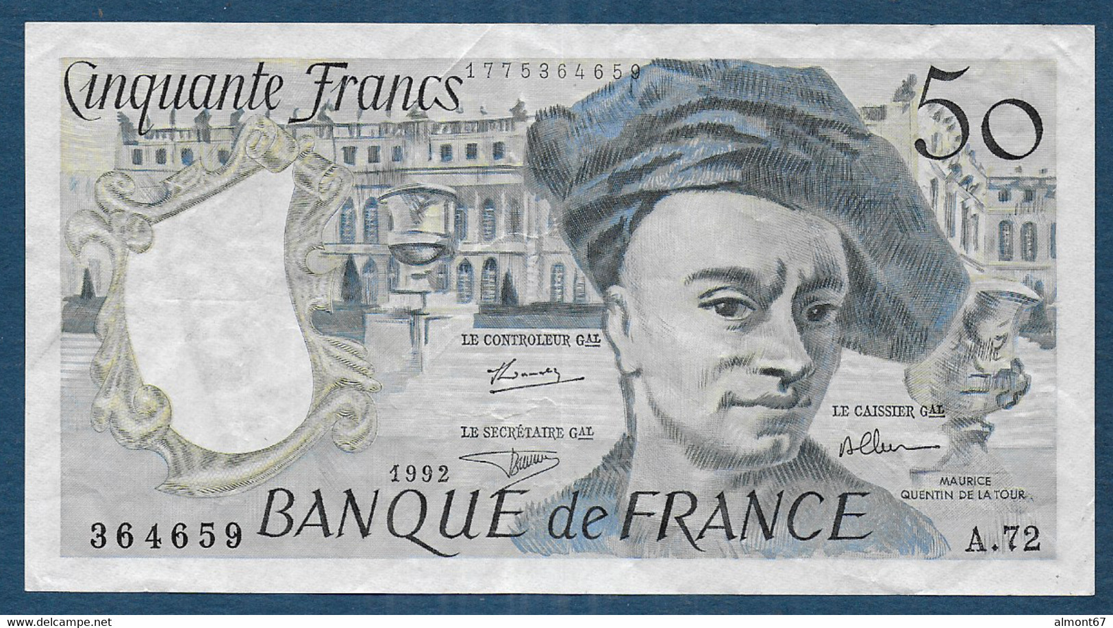 France - 50 Francs QUENTIN DE LA TOUR  1992  A.72 - 50 F 1976-1992 ''Quentin De La Tour''