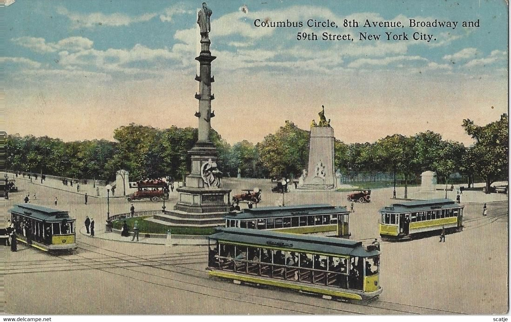 New York City.   -   Columbus Circle, 8th Avenue, Broadway And 59th Street.   -   TRAM - Broadway