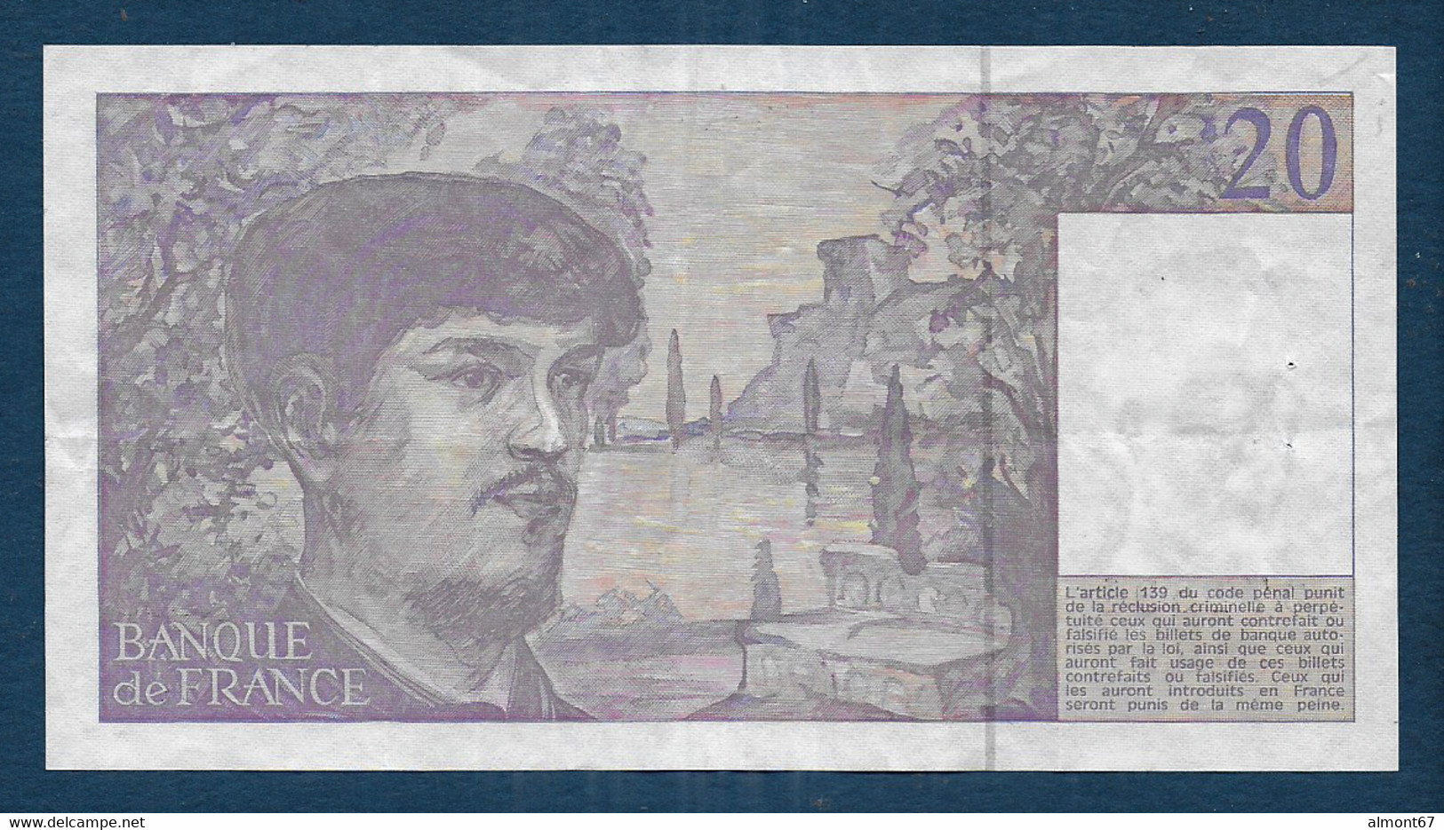 France - 20 Francs  DEBUSSY  1991 - 20 F 1980-1997 ''Debussy''