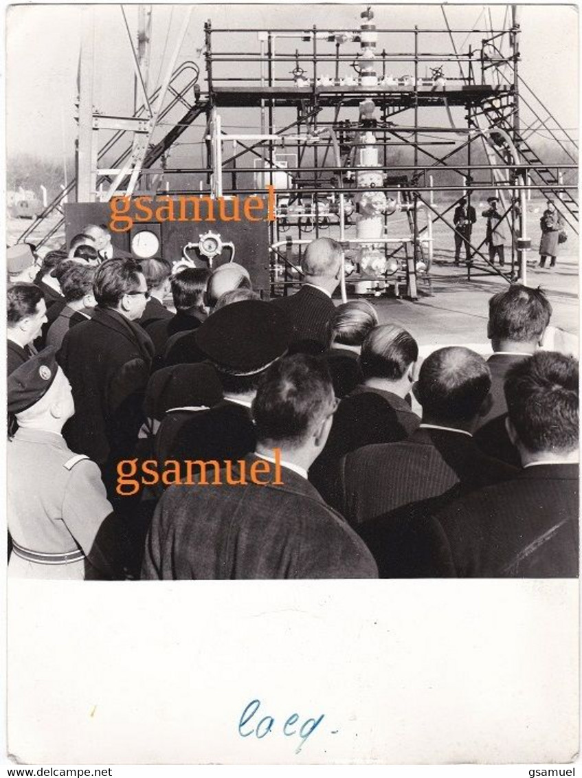 Photographie Originale 18 Cm & 24 Cm - Général De Gaulle Inauguration Raffinerie De Pétrole - Evènements