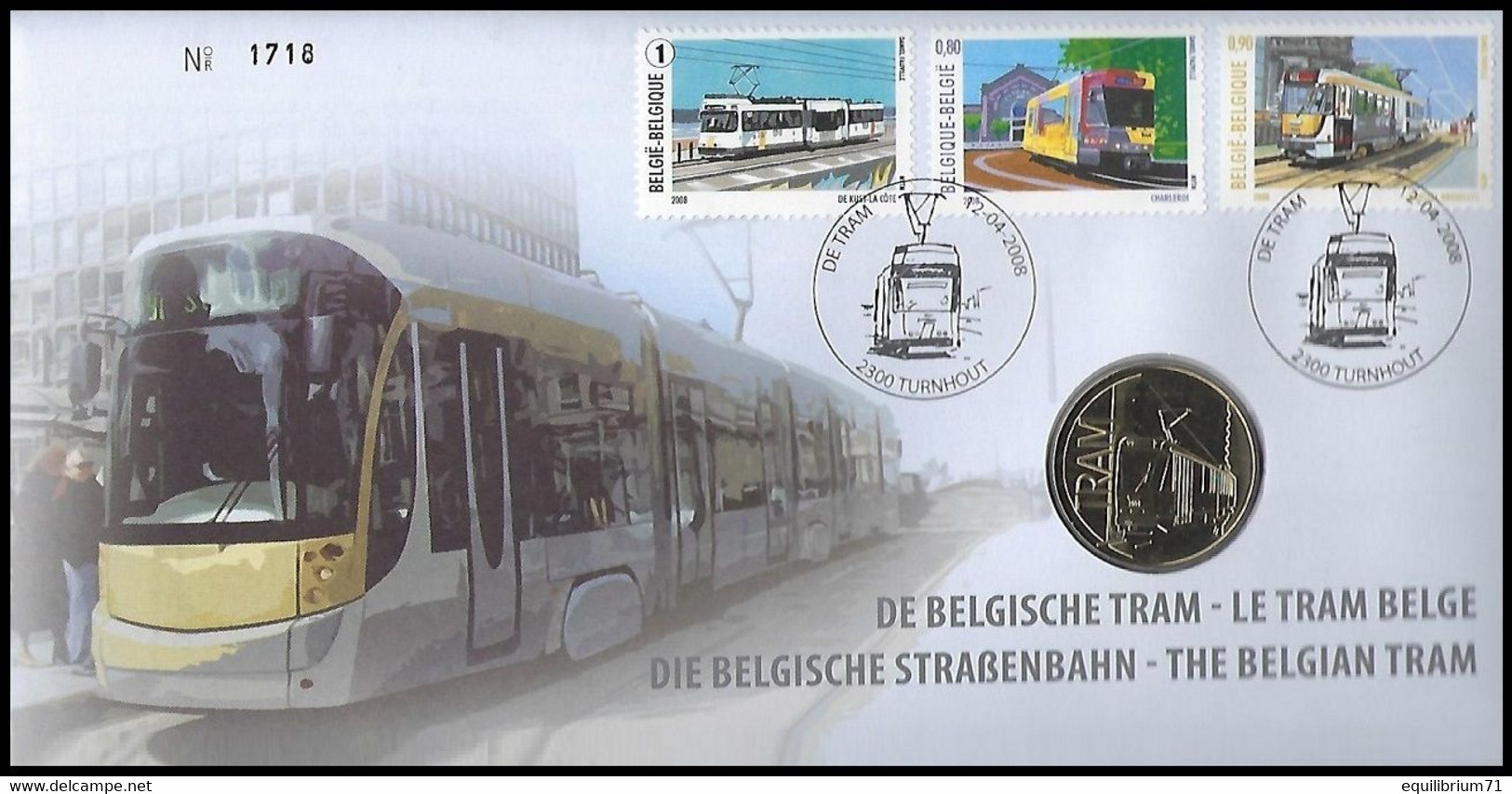 NUMISLETTER 3772/3774° - Le Tram / De Tram / Die Straßenbahn / The Tramway - BELGIQUE / BELGIË / BELGIEN - MVTM - Numisletter