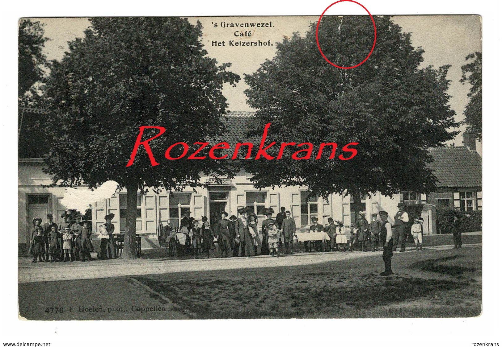 's Gravenwezel Cafe Het Keizershof Hoelen Cappellen ZELDZAAM 4774 CPA - Schilde