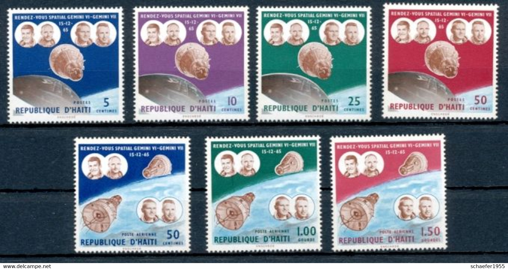 Haiti 1966 Gemini Rendevouz 2xFDC + Stamps Perf. - Oceanië