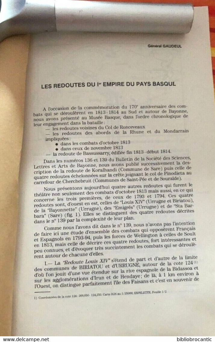 * LES REDOUTES DU 1er EMPIRE DU PAYS BASQUE * Par Le Général F. GAUDEUIL - Pays Basque