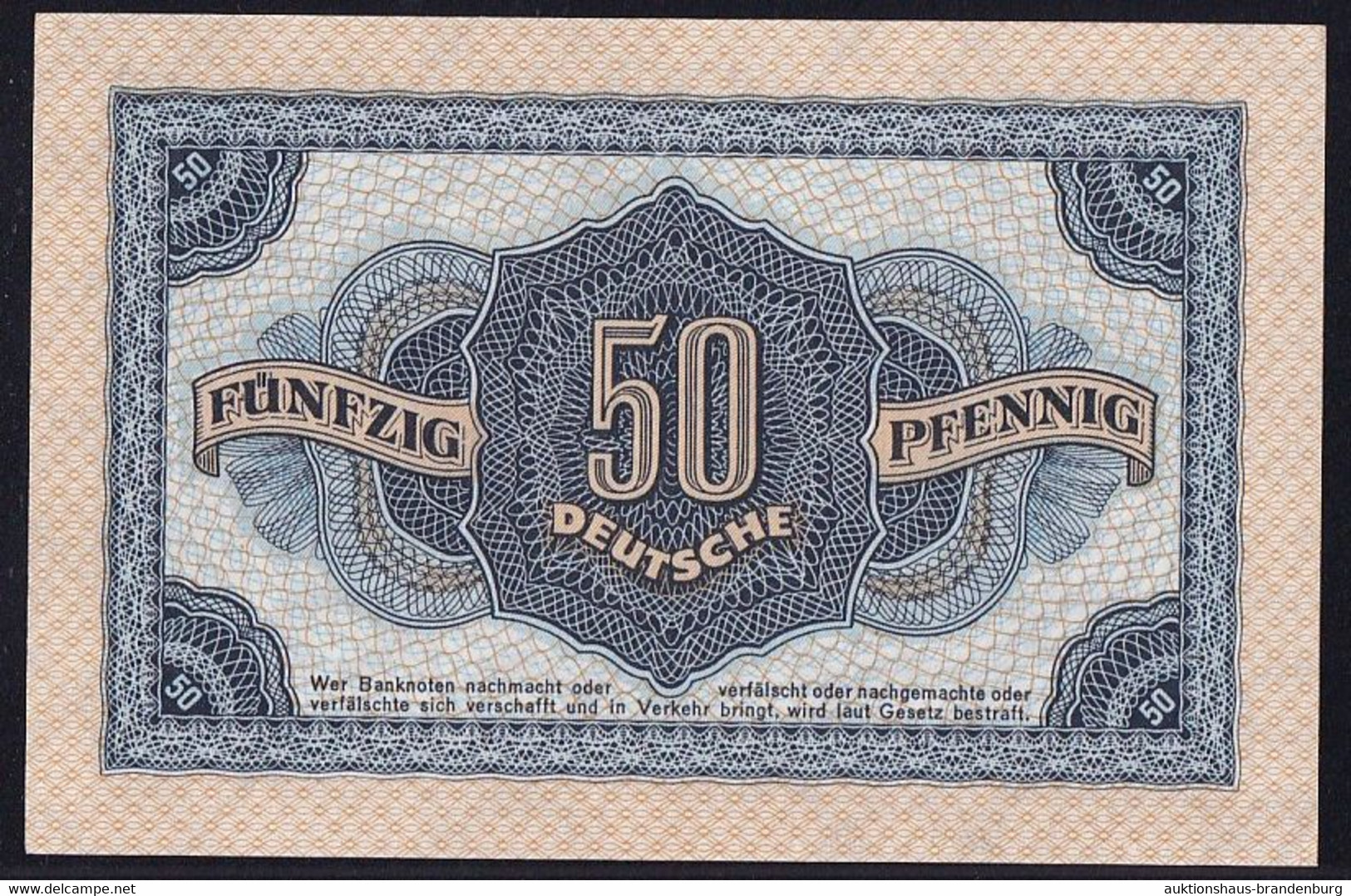 DDR: 50 Pfennig 1948 - Serie BE - Notenbank (DDR-1b) - 50  Deutsche Pfennig