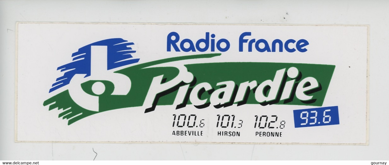 Radio France Picardie 93.6 - Abbeville Hirson Peronne (auto-collant 19X6,5) - Picardie