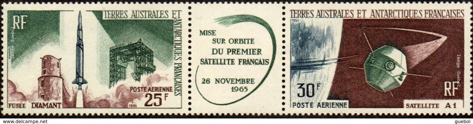 Détail De La Série Du Lancement Du Premier Satellite Français à Hammaguir, TAAF N° PA 11 A ** Espace - 1966 Lancement 1e Satellite Française à Hammaguir