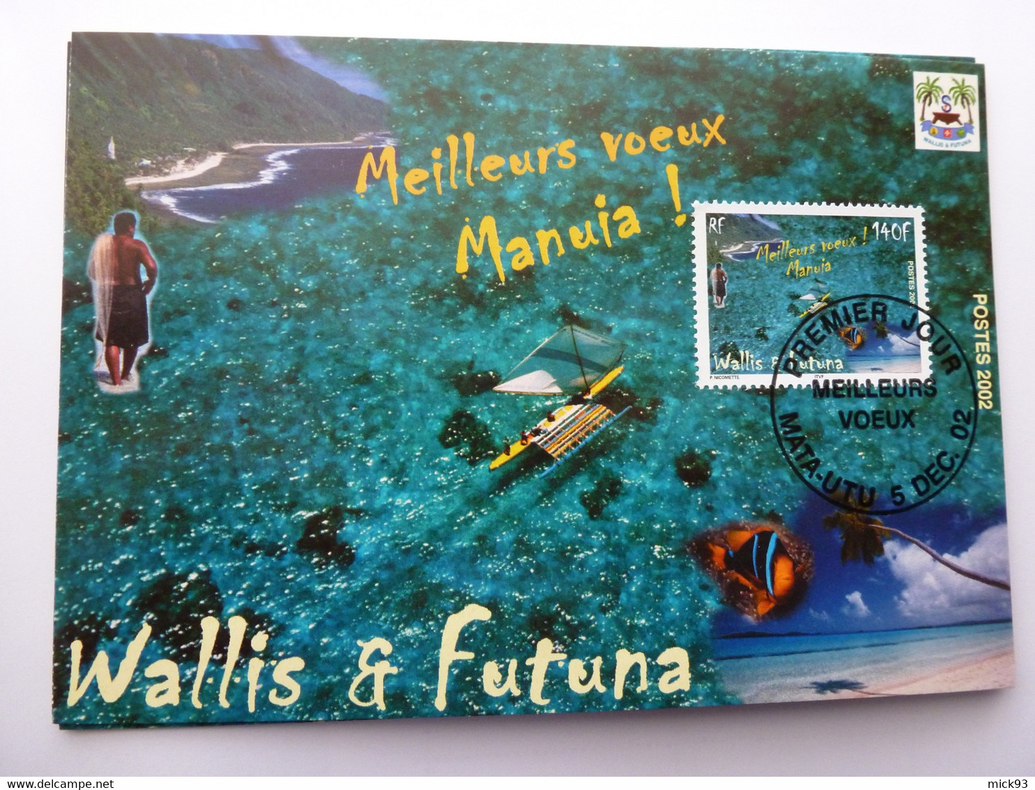 Wallis& Futuna Carte Maximum 1er Jour 2002 # 587 - Oblitérés