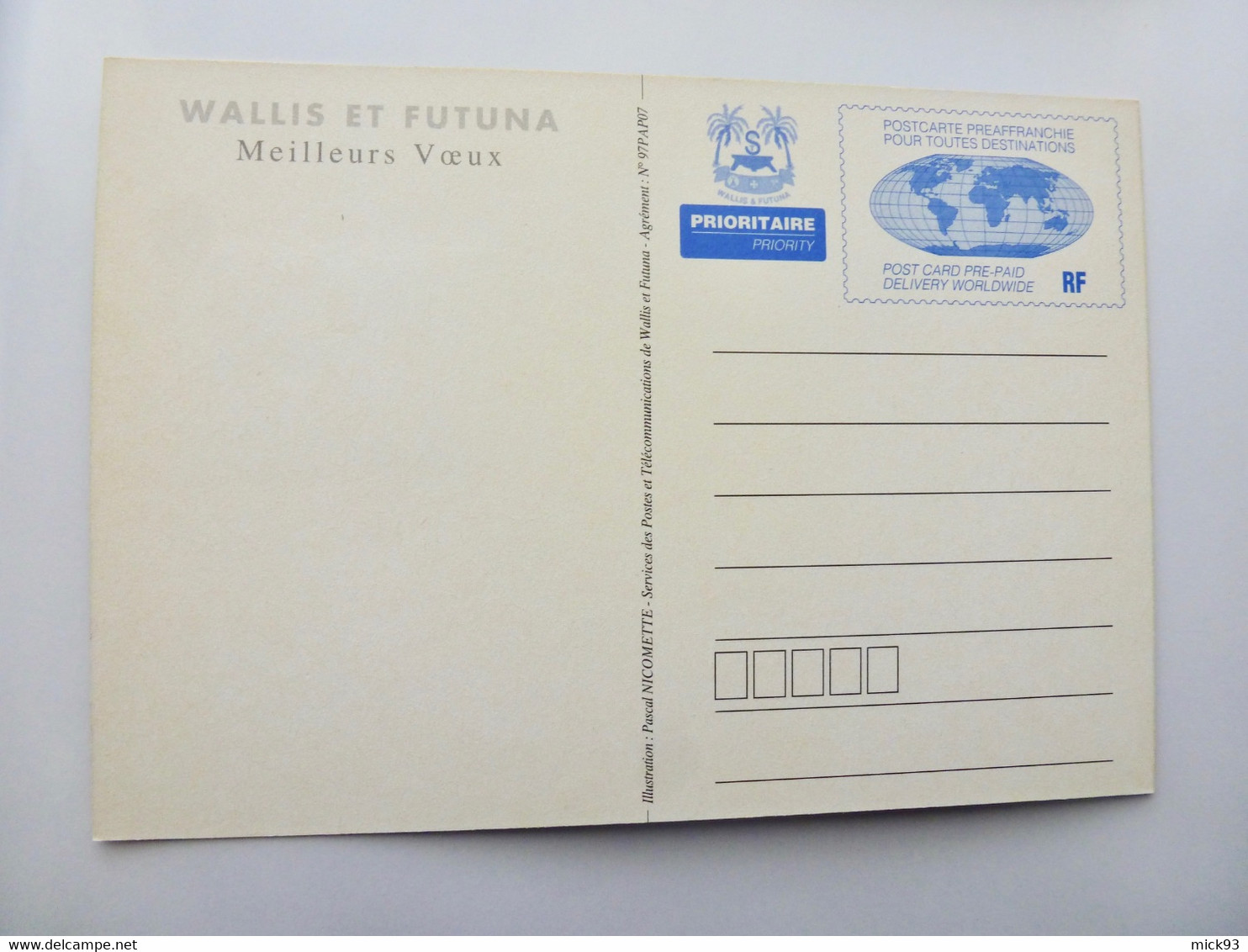 Wallis& Futuna Carte Maximum 1er Jour 2002 # 587 - Used Stamps