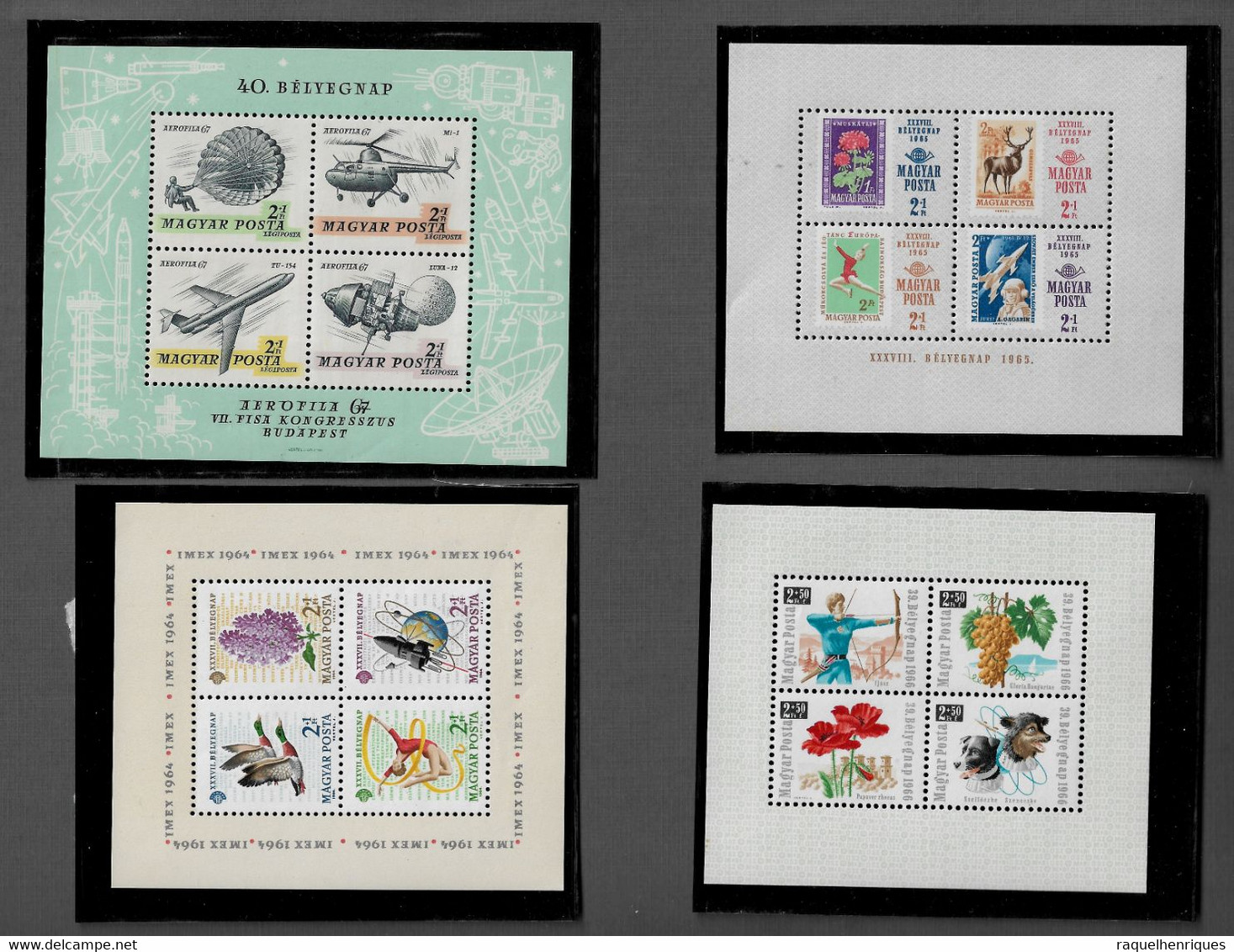 HUNGARY STAMP - 1960'S 4 X MINISHEETS MNH (STB16) - Hojas Conmemorativas