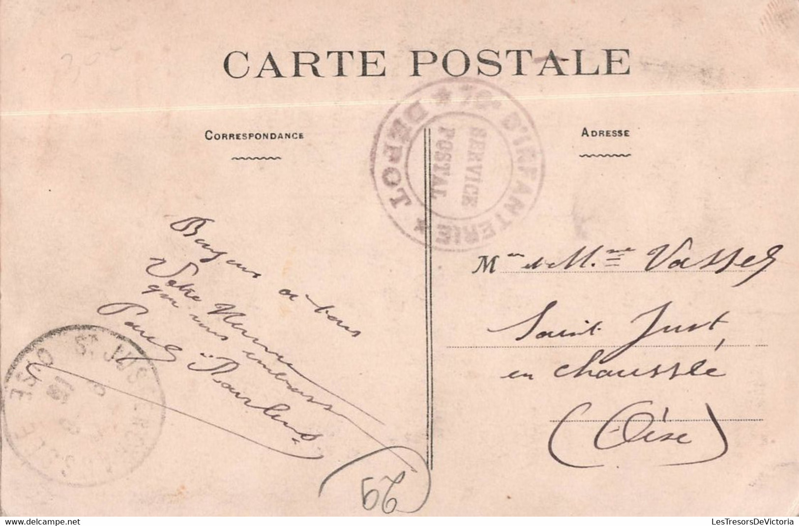 CPA Vieille Paysanne De Cornouailles - Collec Harmonie - Fumant La Pipe - Cachet 70e D'infanterie Depot Service Postal - People