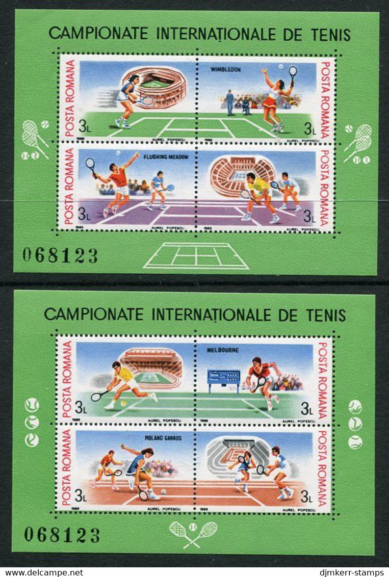 ROMANIA 1988 Tennis Championship Blocks MNH/**.  Michel Block 244-45 - Neufs