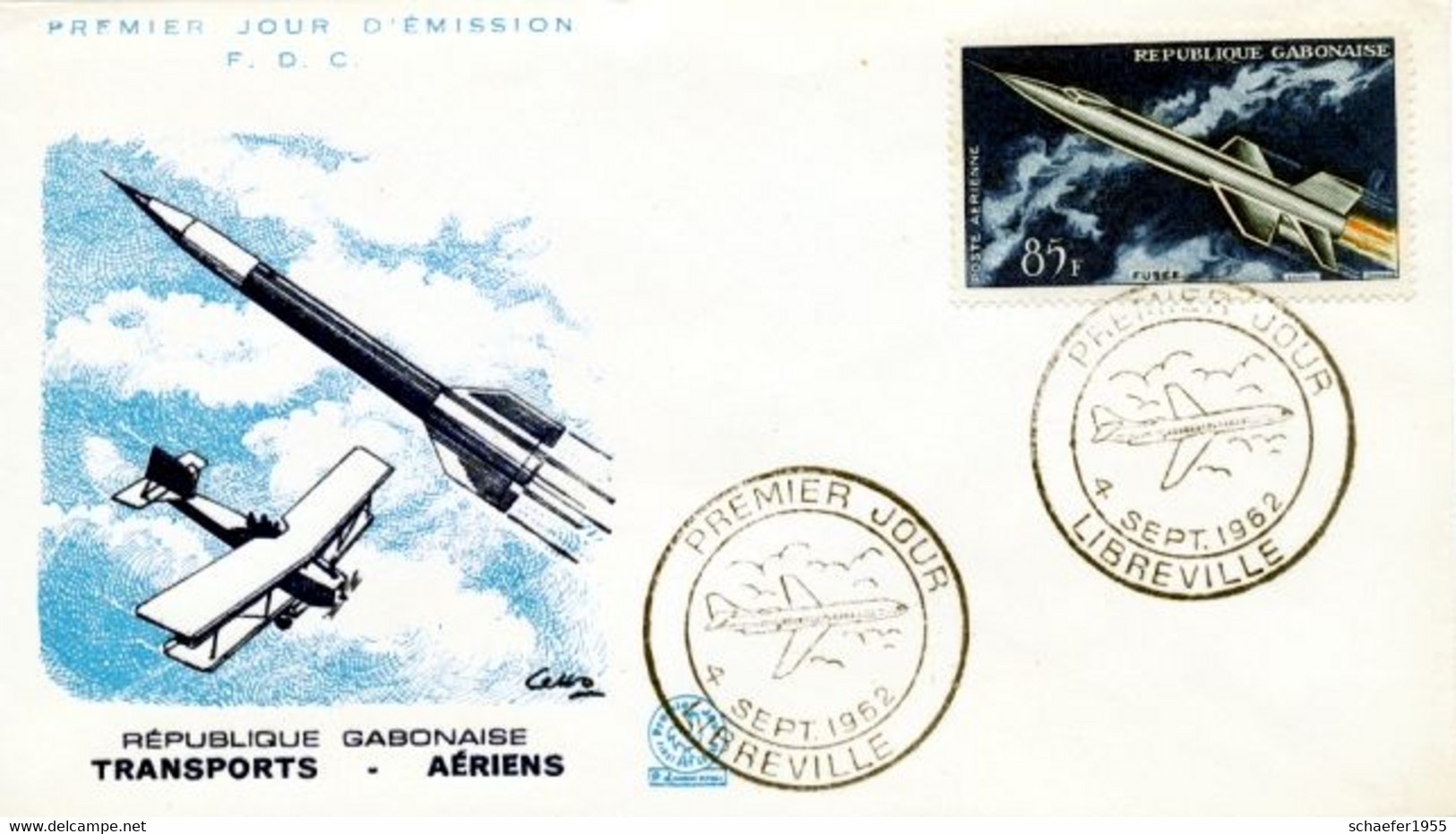 Gabon, Gabun 1962 Spaceflight FDC + Stamp Perf. + Bloc Perf. - Africa