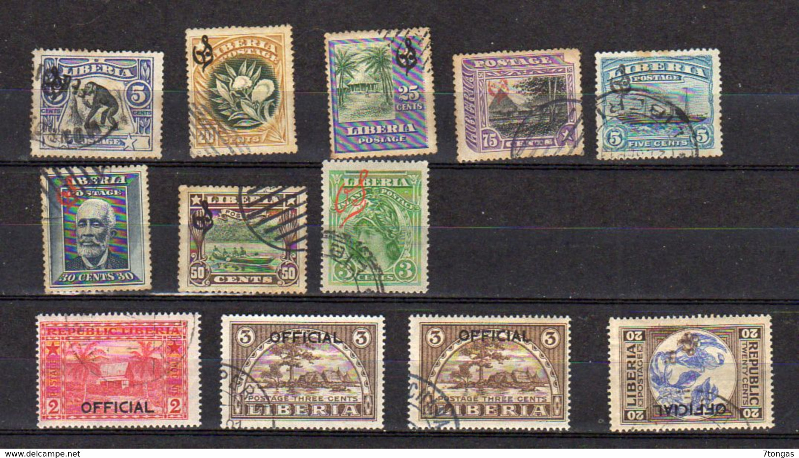 Libéria 1894-23, Timbres De Service, Entre 15 Et 140, Cote 14 € - Liberia