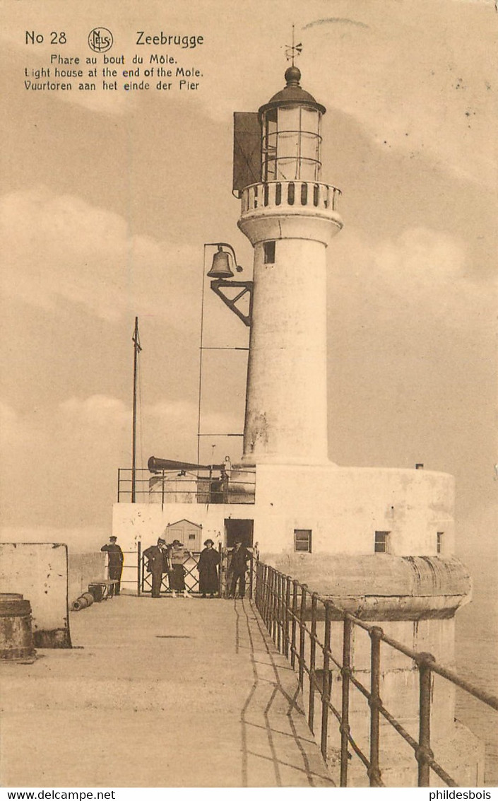 BELGIQUE ZEEBRUGGE  Phare Au Bout Du Mole - Zeebrugge