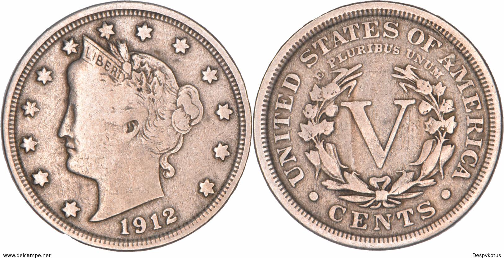 Etats-Unis - 1912 - V CENTS - LIBERTY - KM#112 - 07-020 - 1883-1913: Liberty