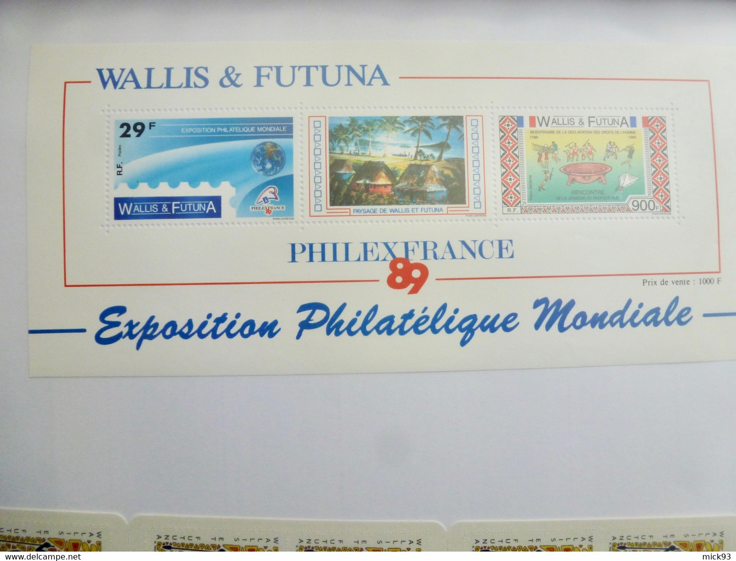 Wallis & Futuna BF 4 Philex France 89 - Blocks & Sheetlets
