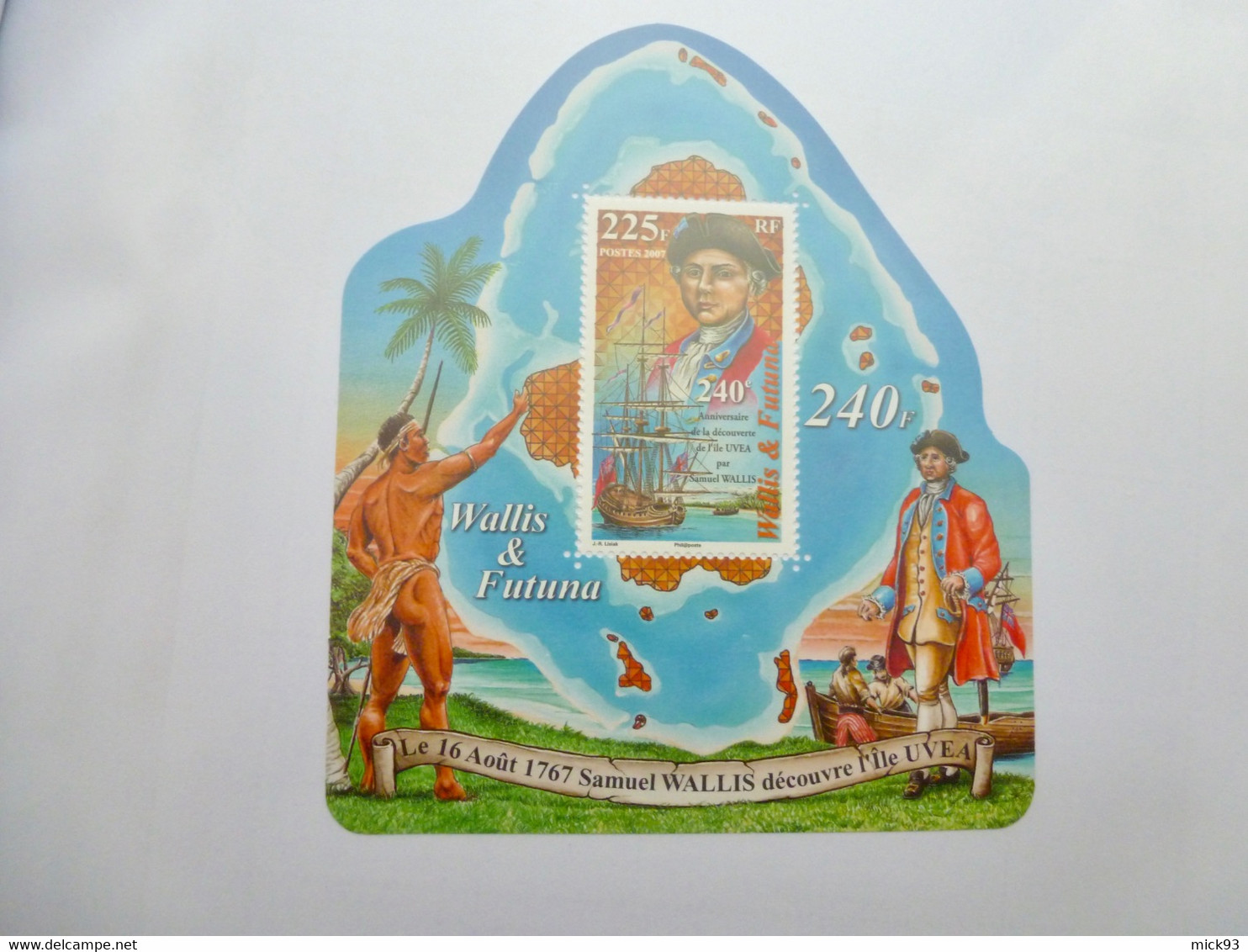 Wallis & Futuna Bloc #22 Samuel Wallis 2007 - Hojas Y Bloques