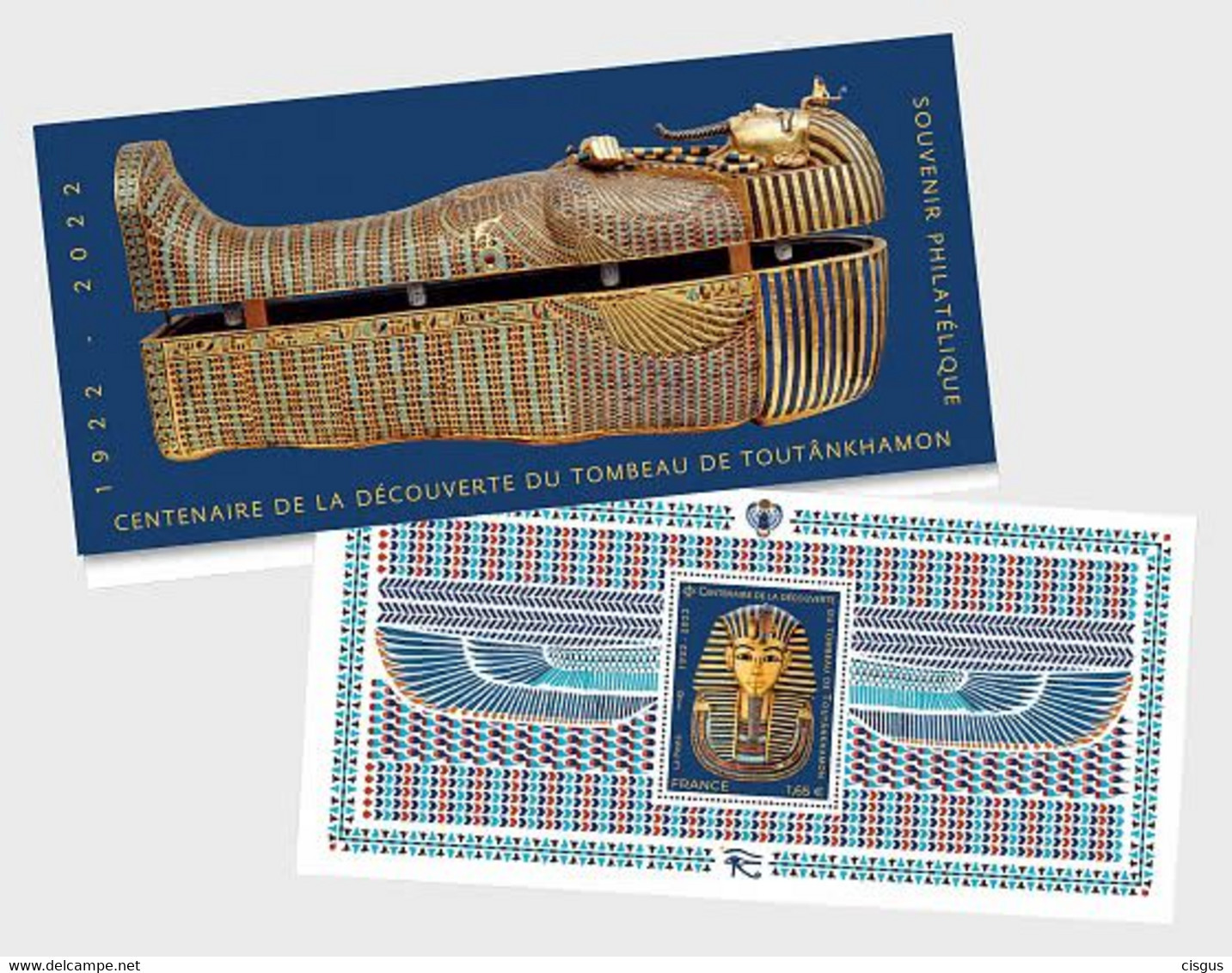 France Frankreich  MNH ** 2022 06.27.22 Tutankhamun's Tomb Block - Neufs