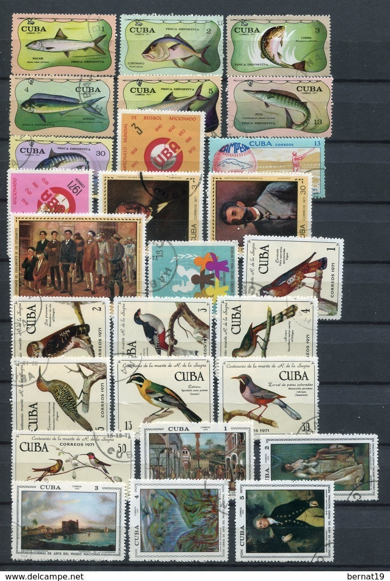 Cuba 1971 Completo SIN Hojas Bloque Usado. - Volledig Jaar